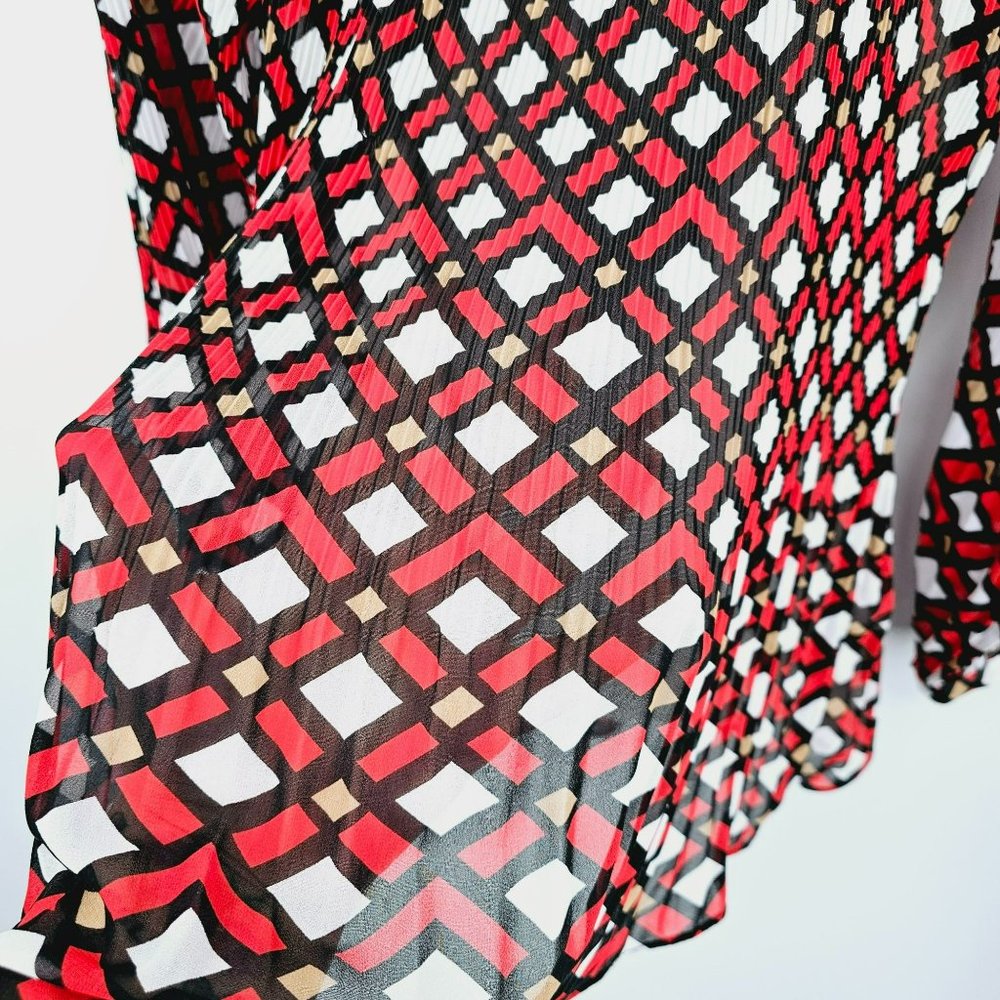 Chicos Top Geometric Patterned Cold Shoulder 1 M … - image 8